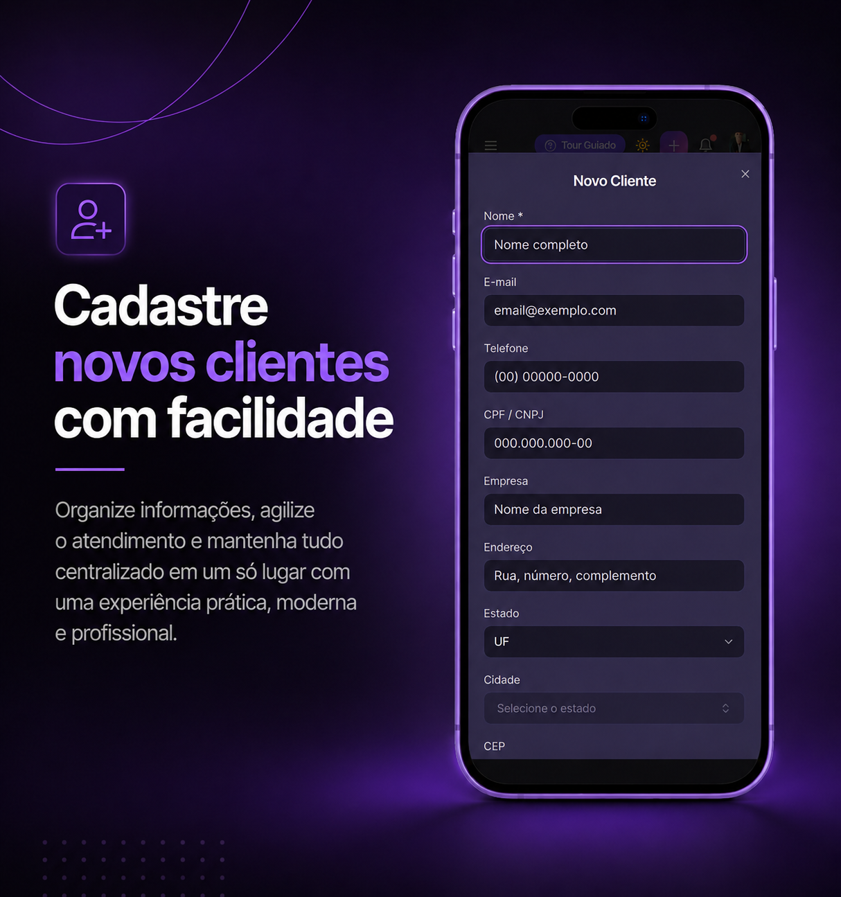 Cadastre novos clientes com facilidade no GestoraX